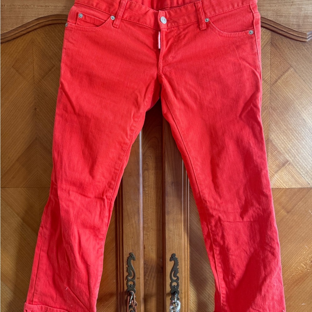 DSquared2 low rise red jeans sz 40IT